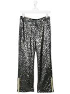 No21 Kids Teen Sequin Zipped Trousers - Metallic
