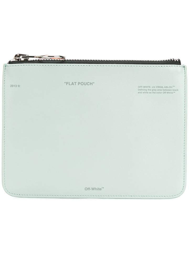 Off-white Logo Pouch - Green