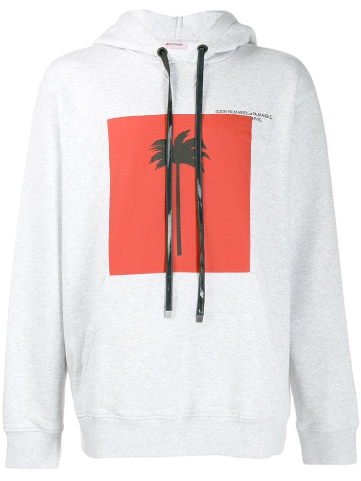 Palm Angels Photographic Printed Hoodie - Grey