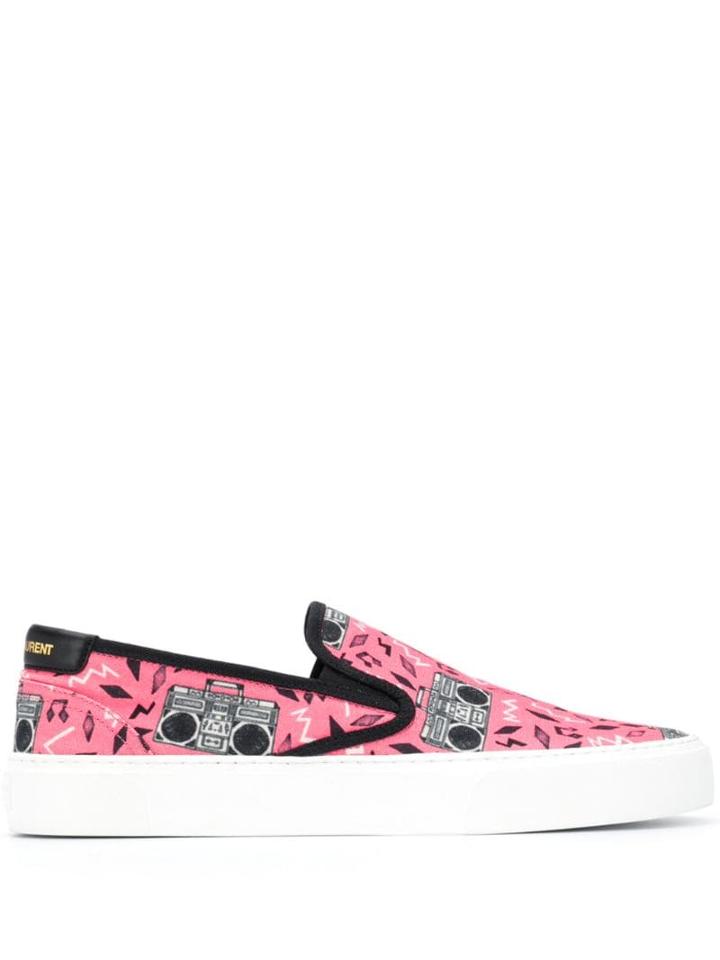 Saint Laurent Venice Slip-on Sneakers - Pink