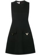 Valentino V Pocket Dress - Black