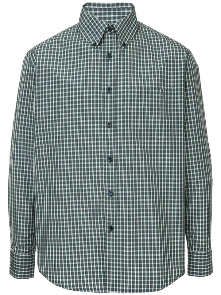 Martine Rose Checked Fitted Shirt - Green