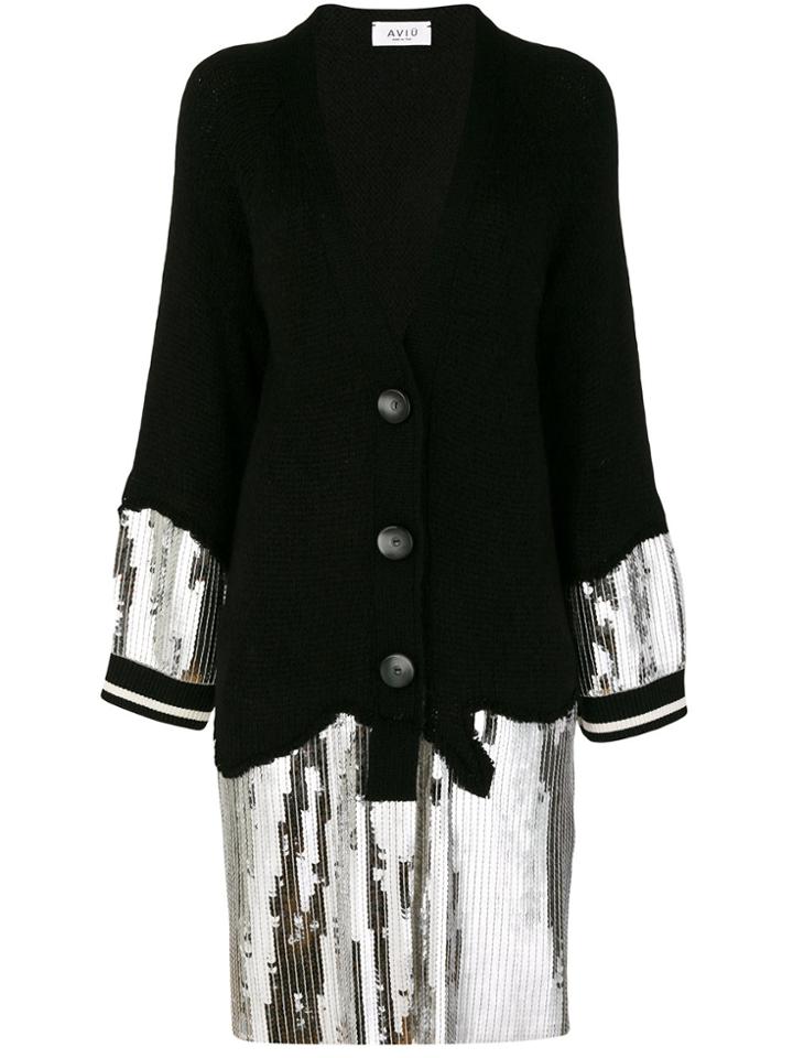 Aviù Button Up Cardigan - Black