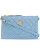 Versace Quilted Medusa Clutch Bag - Blue