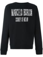 Marcelo Burlon County Of Milan 'el Misti' Sweatshirt, Men's, Size: Medium, Black, Cotton