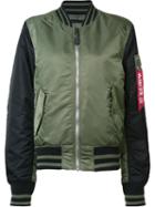 Alpha Industries 'ma-1 Slim Varsity' Jacket, Adult Unisex, Size: Large, Green, Nylon/polyester