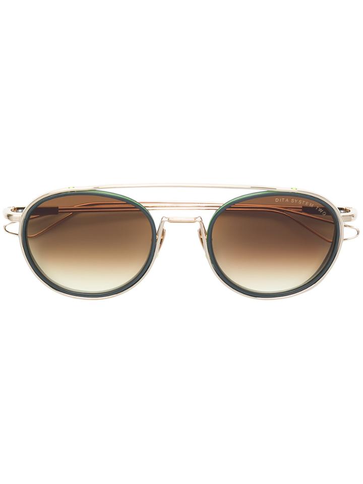 Dita Eyewear Round Tinted Sunglasses - Green