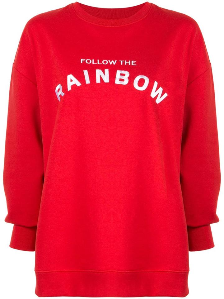 Zoe Karssen Embroidered Slogan Sweatshirt