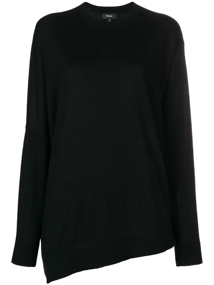 Theory Asymmetric Hem Jumper - Black