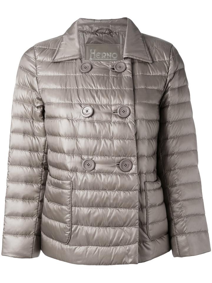 Herno - Puffer Jacket - Women - Feather Down/polyamide/feather - 42, Nude/neutrals, Feather Down/polyamide/feather