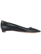 Rupert Sanderson Pointed Toe Ballerinas - Black