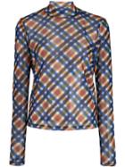 Opening Ceremony Sheer Blurry Print Top - Multicolour