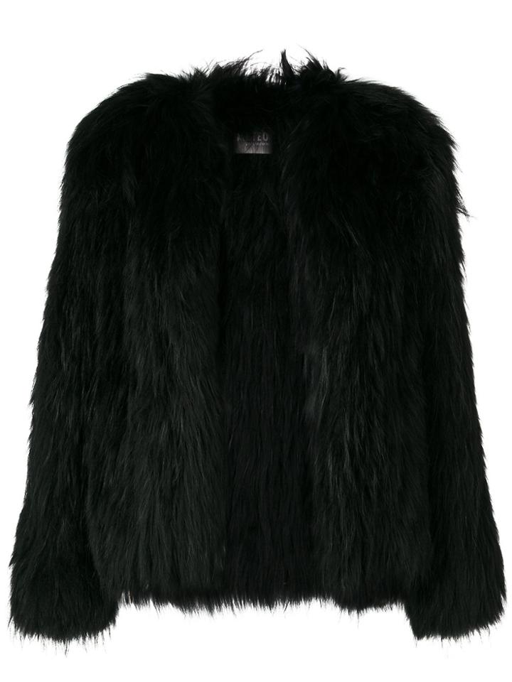 Meteo By Yves Salomon Fur Vest Coat - Black