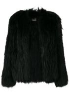 Meteo By Yves Salomon Fur Vest Coat - Black