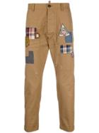 Dsquared2 Cropped Badge Chinos - Brown