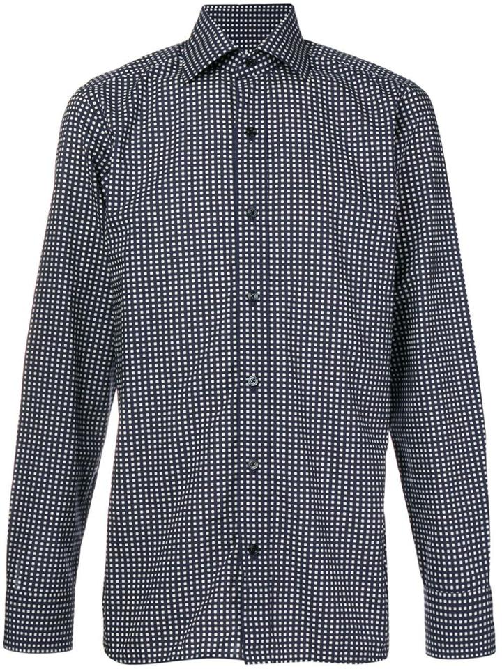 Tom Ford Checked Slim-fit Shirt - Blue