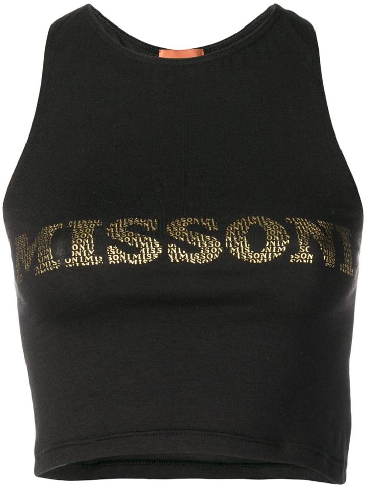 Missoni Mare Logo Embellished Tank Top - Black