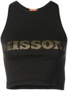 Missoni Mare Logo Embellished Tank Top - Black