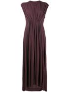 Antonelli Long Pleated Dress - Brown