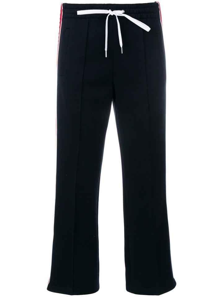 Miu Miu Cropped Track Trousers - Blue
