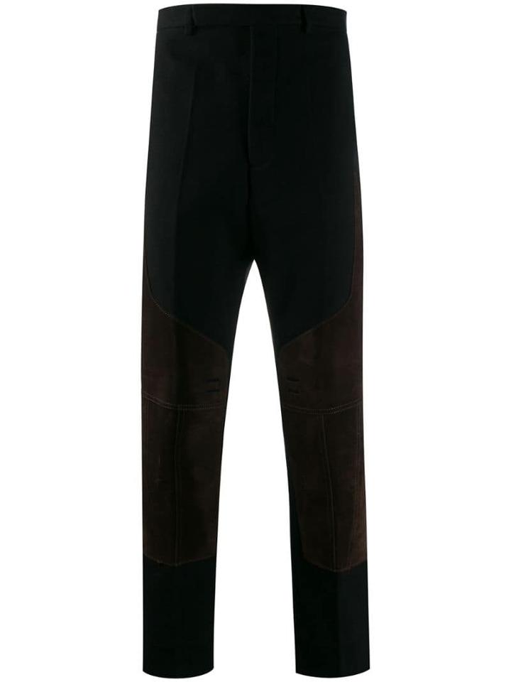 Rick Owens Panelled Slim-fit Trousers - Black
