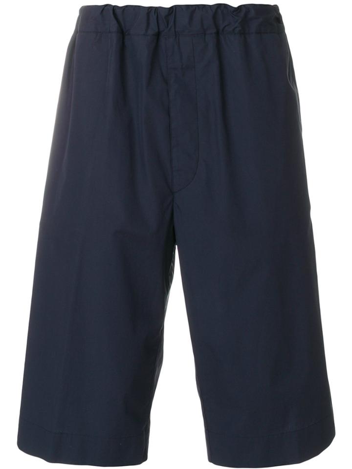 Jil Sander Elasticated Knee-length Shorts - Blue