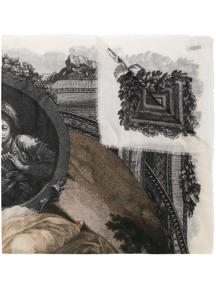 Faliero Sarti Amour Printed Scarf - Black