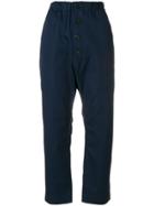 Sofie D'hoore Button Down Cropped Trousers - Blue