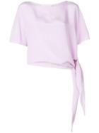Christian Siriano Tie Waist Blouse - Purple