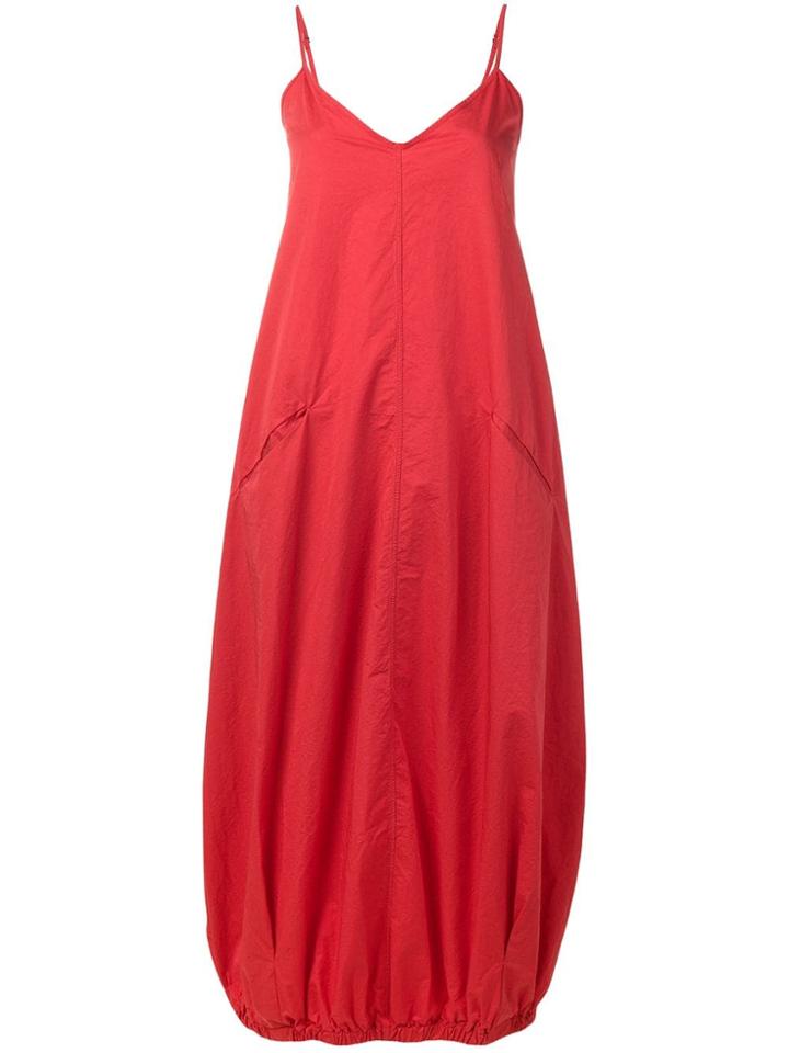 Andrea Ya'aqov Poplin Maxi Dress - Red