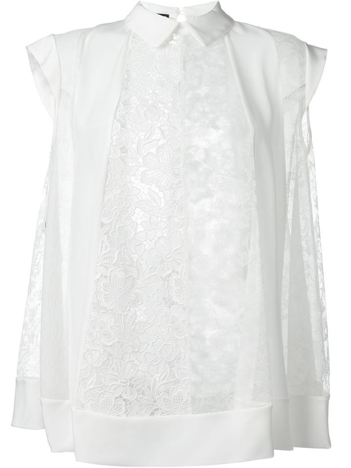 Rochas Embroidered Panel Detail Top