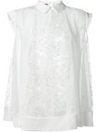 Rochas Embroidered Panel Detail Top