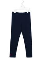 Ralph Lauren Kids Logo Detail Leggings, Girl's, Size: 12 Yrs, Blue