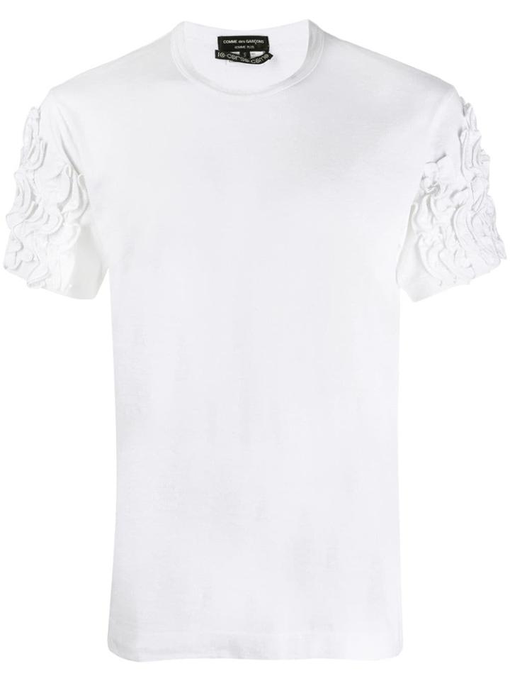 Comme Des Garçons Pre-owned Ruffle Appliqués T-shirt - White