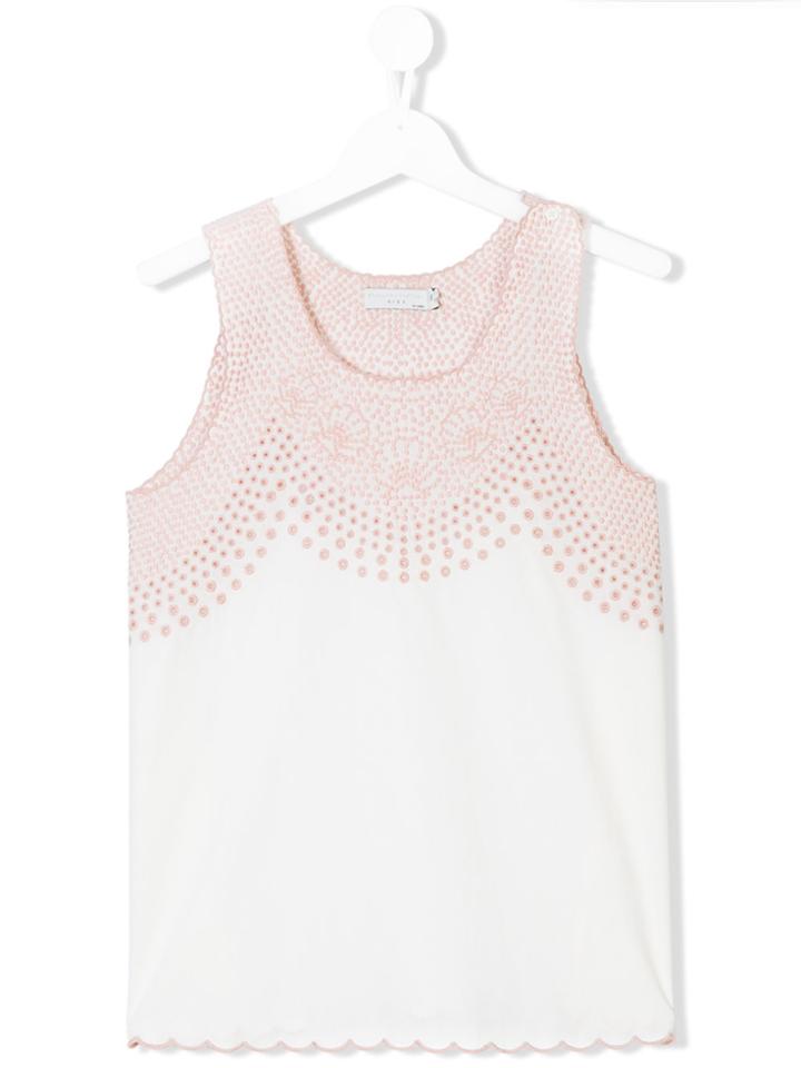 Stella Mccartney Kids Adriana Embroidered Blouse - White