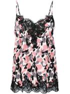 Ermanno Ermanno Lace Trim Printed Top - Black