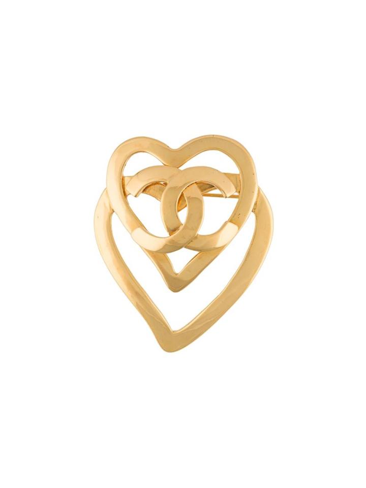 Chanel Vintage Heart Brooch