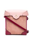 Manu Atelier Pink And Red Mini Pristine Leather Cross Body Bag - Pink