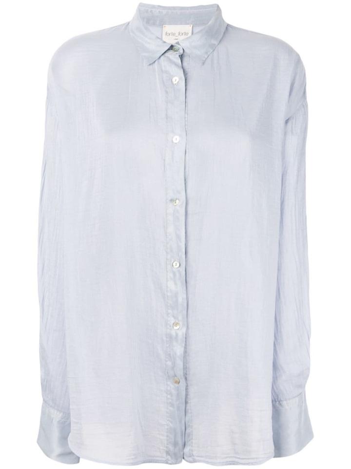 Forte Forte Crinkled Shirt - Blue