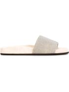 Brunello Cucinelli Embellished Strap Sliders