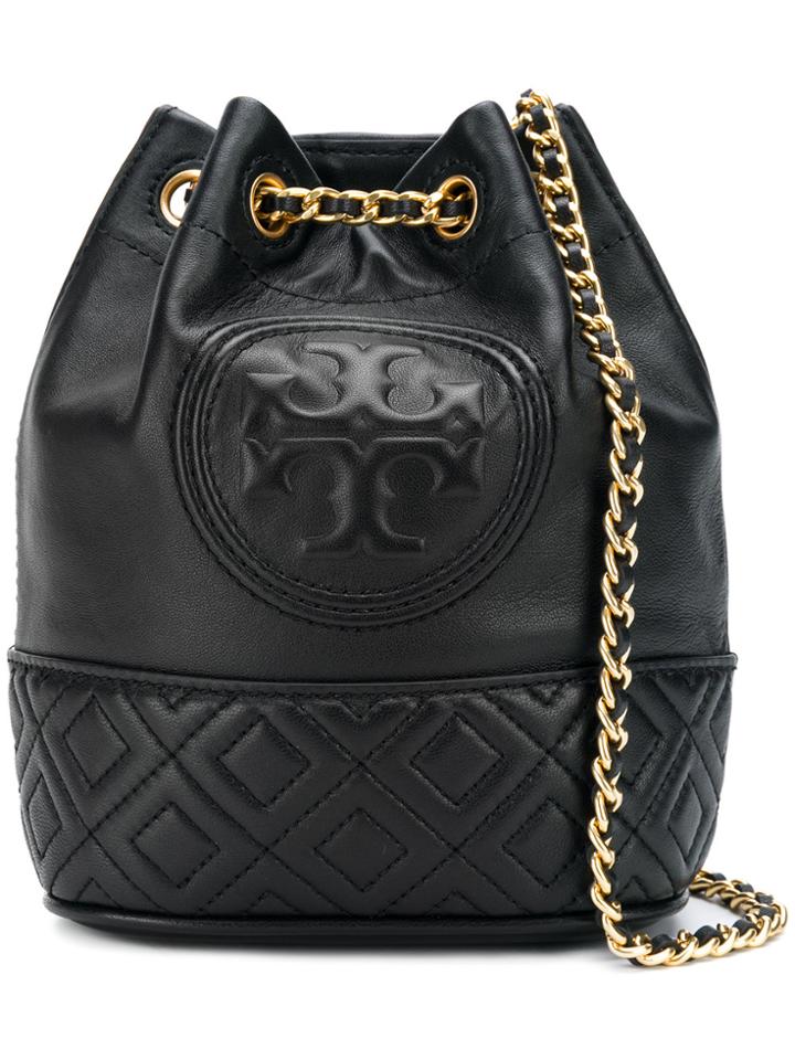 Tory Burch Fleming Mini Bucket Bag - Black