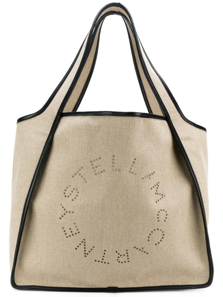 Stella Mccartney Eyelet Logo Tote - Nude & Neutrals