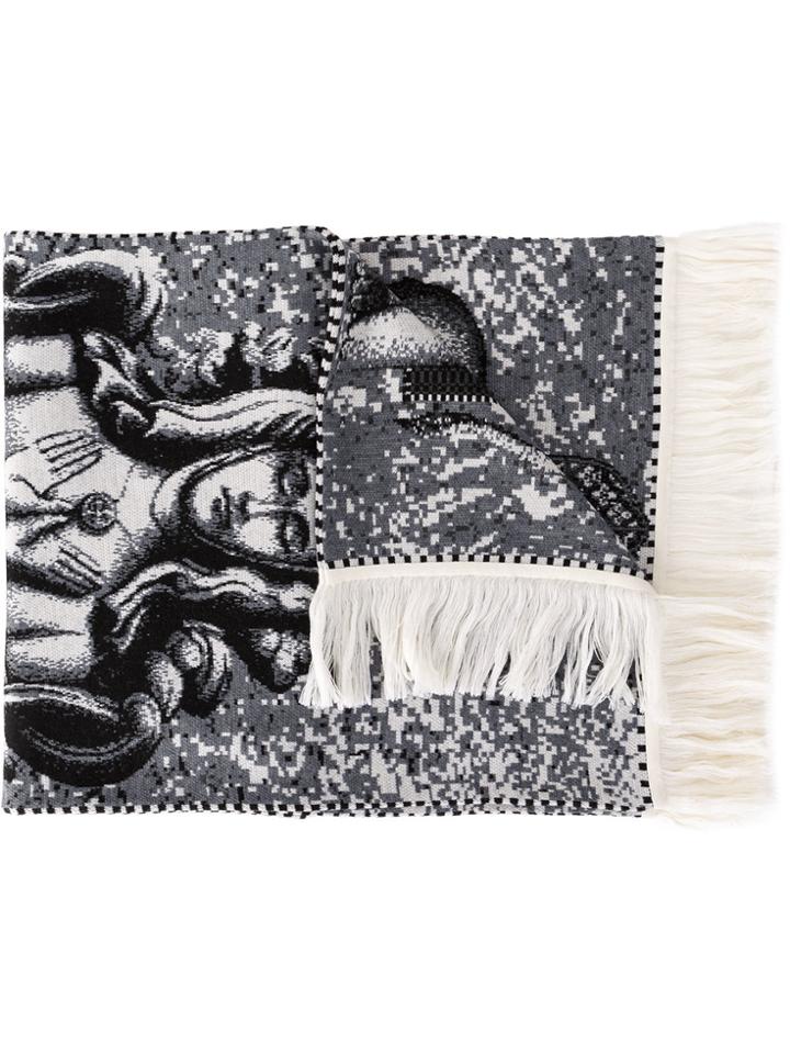 Y / Project Jacquard Knit Scarf - Grey