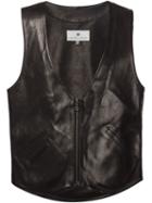 Maxwell Snow Zipped Waistcoat, Men's, Size: Small, Black, Leather