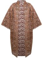 Gianluca Capannolo Brocade Lace Coat - Brown