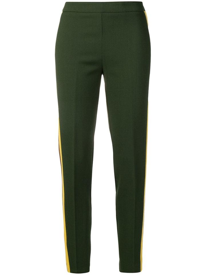 P.a.r.o.s.h. Slim-fit Stripe Trousers - Green