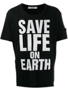 Katharine Hamnett London Printed 'save Life On Earth' T-shirt - Black