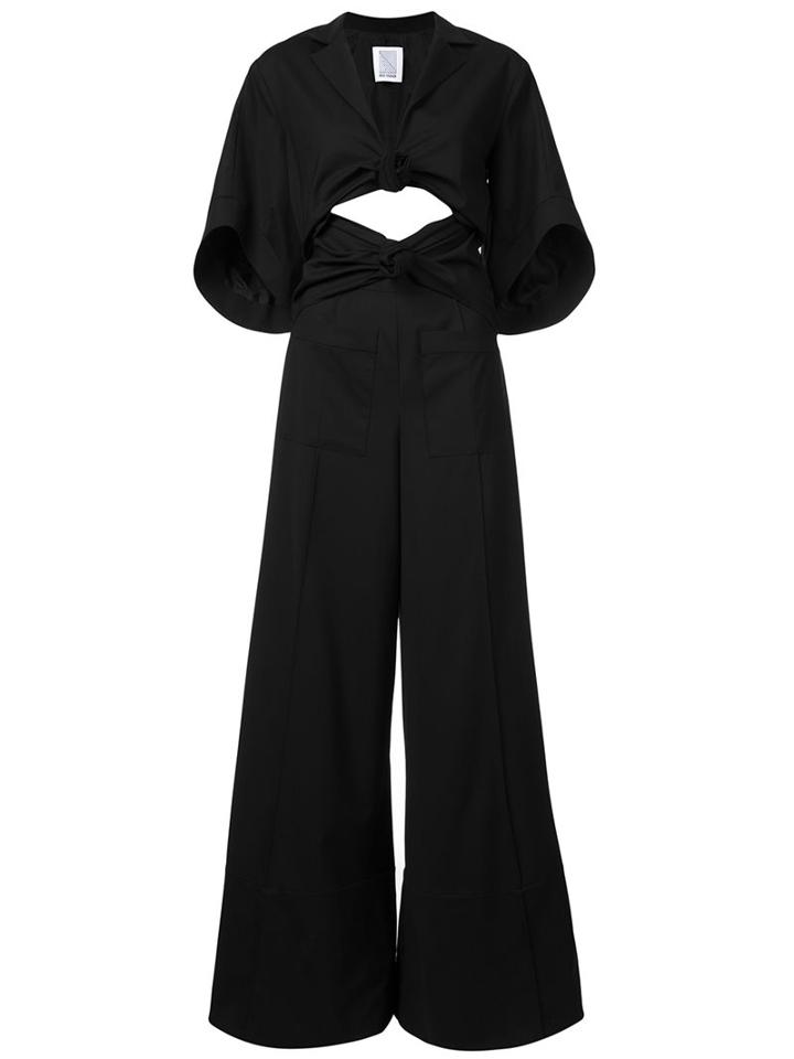 Rosie Assoulin 'knotty By Nature' Jumpsuit, Women's, Size: 2, Black, Silk/spandex/elastane/wool