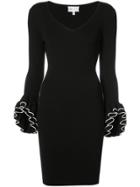 Milly Frill Cuff Mini Dress - Black
