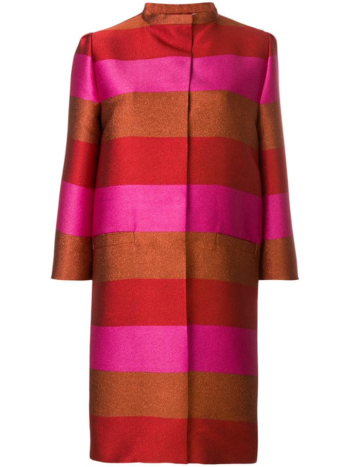 Gianluca Capannolo Silk Striped Coat - Multicolour